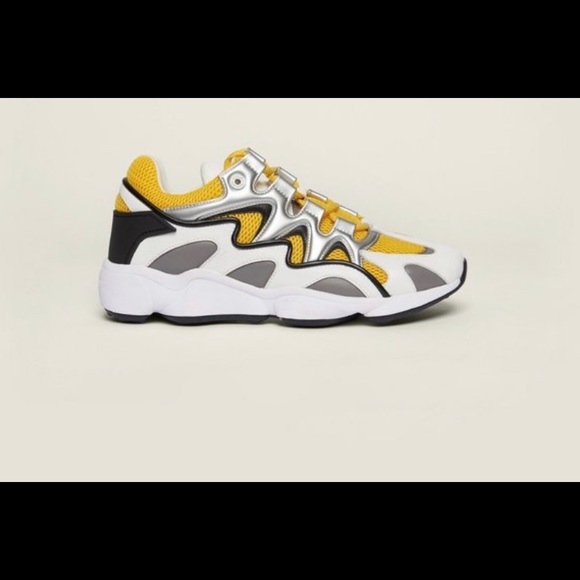 Sandro Atomic Leather And Mesh Trainers - Picture 4 of 4